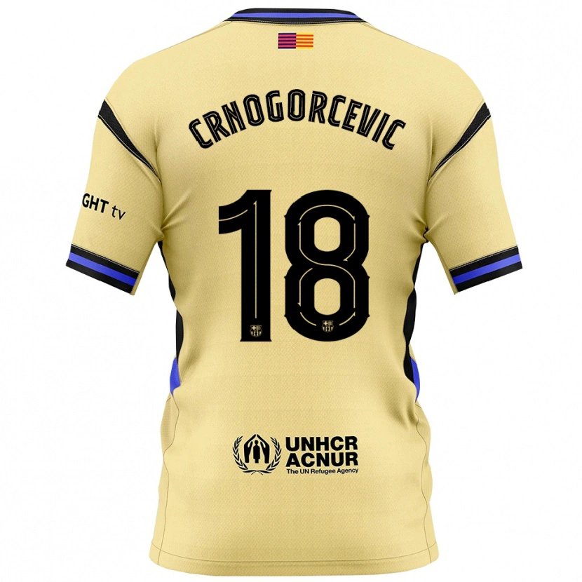Danxenキッズアナ-マリア・クルノゴルチェビッチ#18黄黒アウェイシャツ2025/26ジャージーユニフォーム