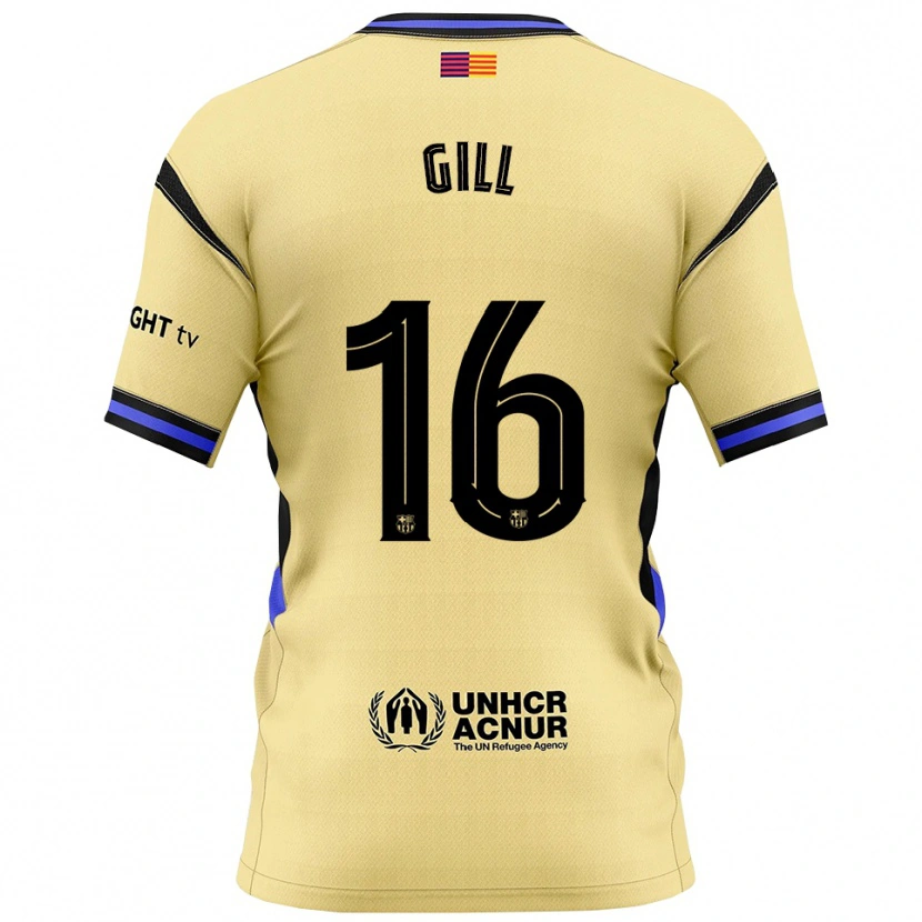 Danxenキッズエイドリアン・ギル#16黄黒アウェイシャツ2025/26ジャージーユニフォーム