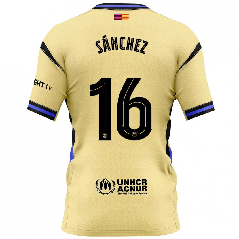 Danxenキッズエドゥ・サンチェス#16黄黒アウェイシャツ2025/26ジャージーユニフォーム