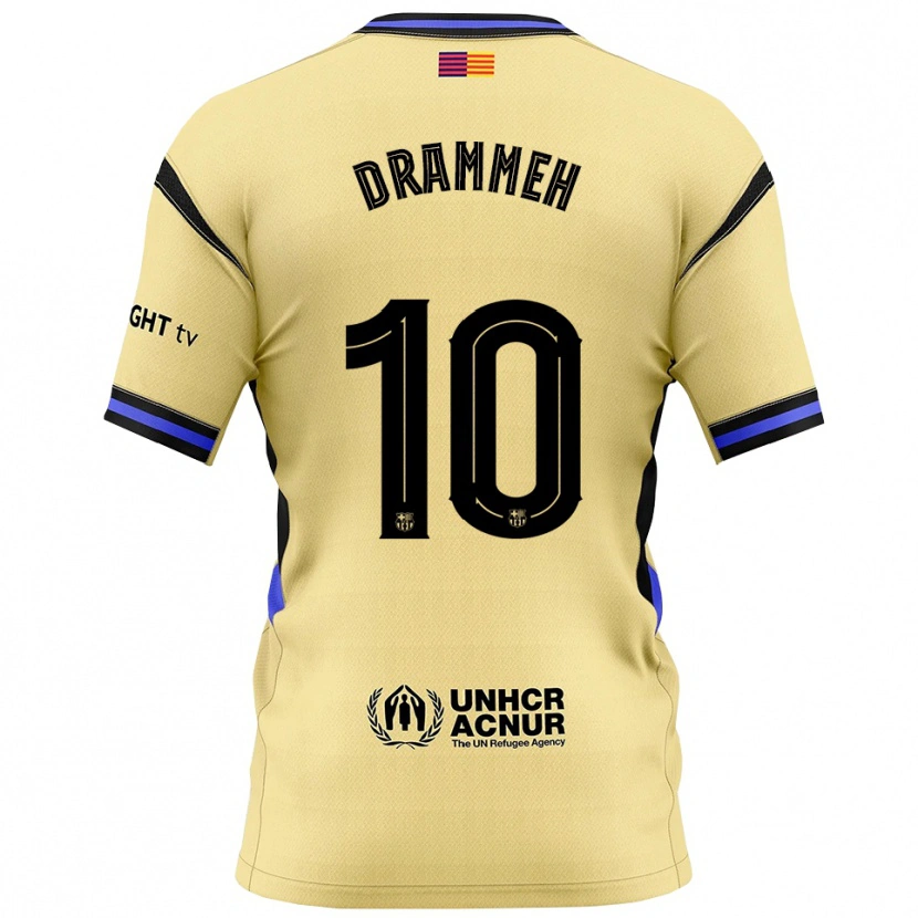 DanxenキッズAlieu Drammeh#10黄黒アウェイシャツ2025/26ジャージーユニフォーム
