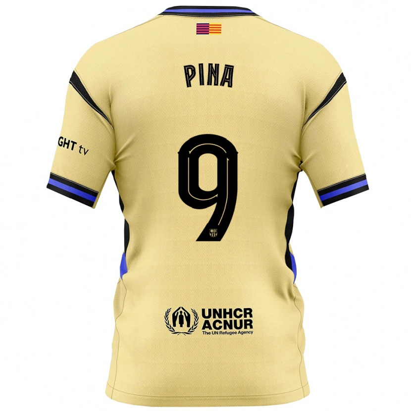 Danxenキッズクラウディア・ピナ#9黄黒アウェイシャツ2025/26ジャージーユニフォーム