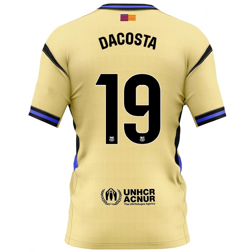 DanxenキッズRaúl Dacosta#19黄黒アウェイシャツ2025/26ジャージーユニフォーム