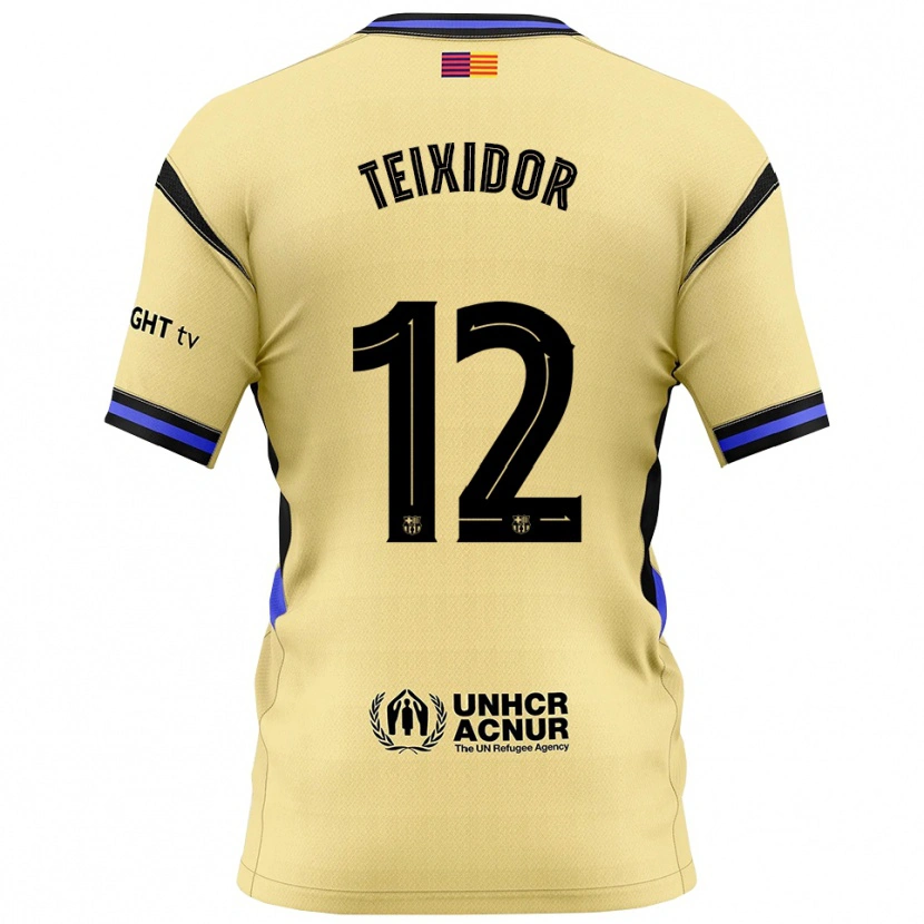 DanxenキッズNil Teixidor#12黄黒アウェイシャツ2025/26ジャージーユニフォーム
