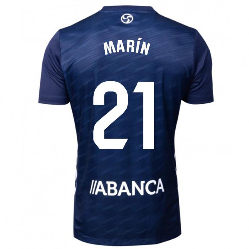 DanxenキッズÁlvaro Marín#21紺白アウェイシャツ2025/26ジャージーユニフォーム