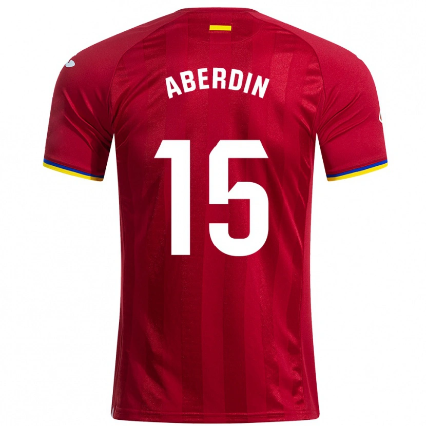 DanxenキッズNabil Aberdin#15赤黄青アウェイシャツ2025/26ジャージーユニフォーム
