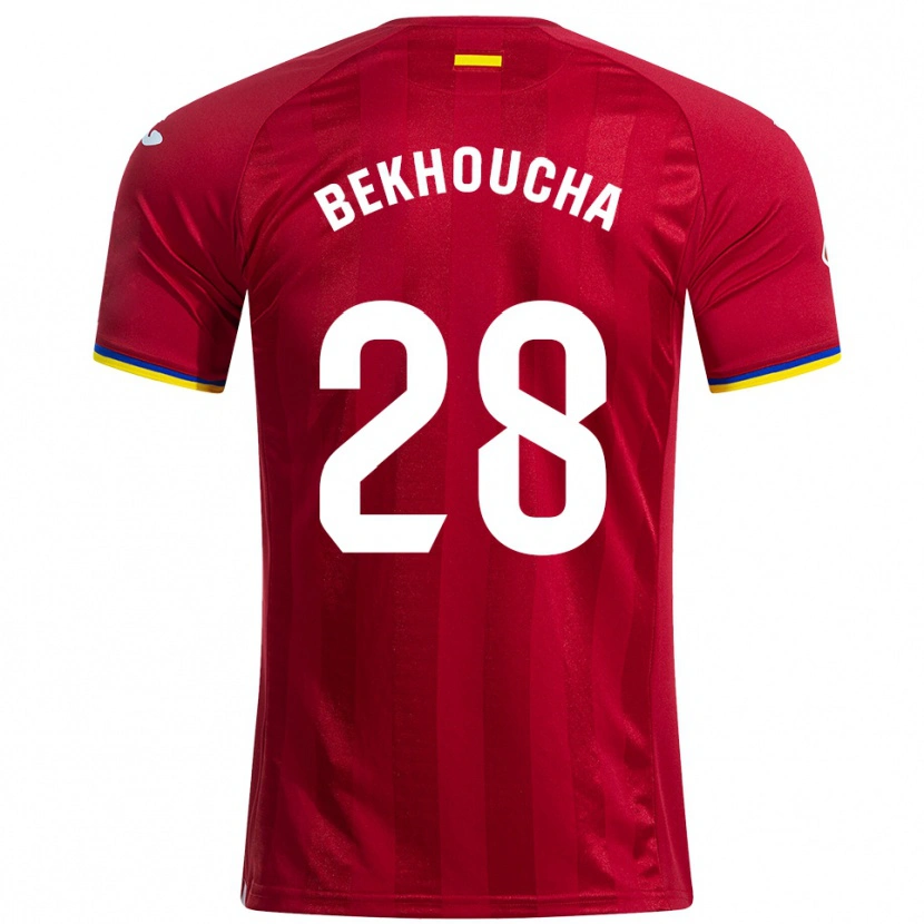 DanxenキッズIsmael Bekhoucha#28赤黄青アウェイシャツ2025/26ジャージーユニフォーム
