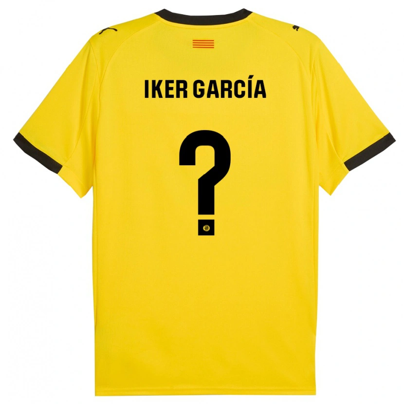 DanxenキッズIker García#0黄黒アウェイシャツ2025/26ジャージーユニフォーム