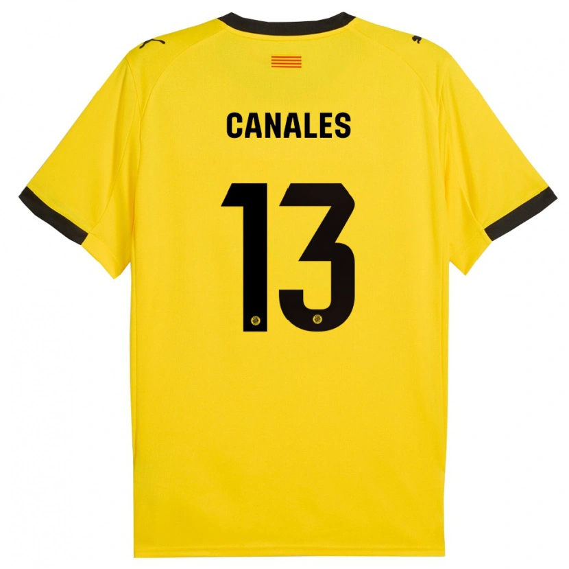 Danxenキッズホアン・ヴィチェンテ・カナレス・モンテーロ #13黄黒アウェイシャツ2025/26ジャージーユニフォーム