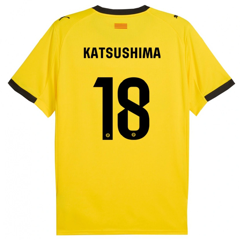 Danxenキッズ勝島新之助#18黄黒アウェイシャツ2025/26ジャージーユニフォーム