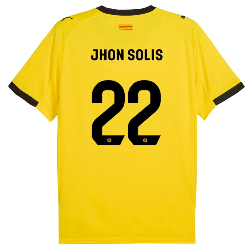 Danxenキッズジョン・ソリス#22黄黒アウェイシャツ2025/26ジャージーユニフォーム