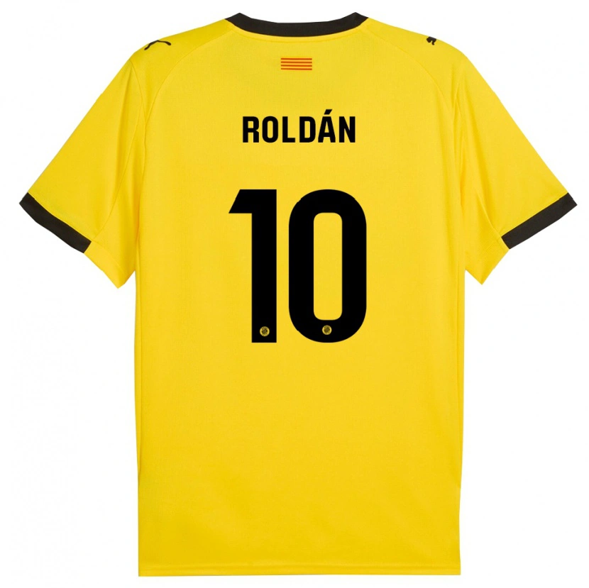 DanxenキッズMarcos Roldán#10黄黒アウェイシャツ2025/26ジャージーユニフォーム