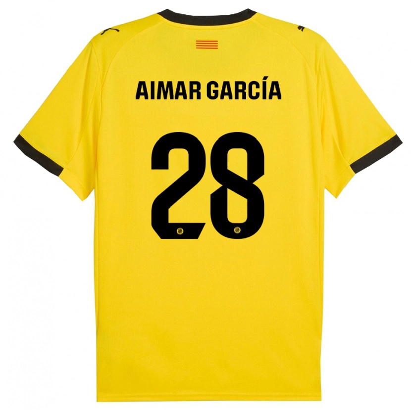 DanxenキッズAimar García#28黄黒アウェイシャツ2025/26ジャージーユニフォーム