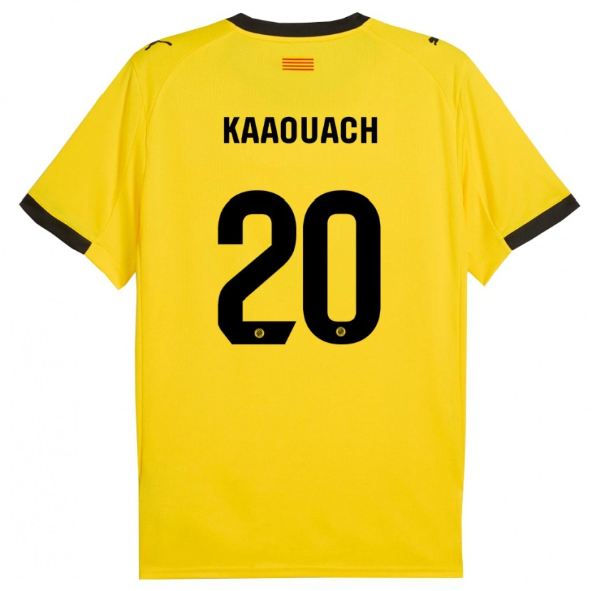 Danxenキッズナビル・カアウアッハ・ラチディ#20黄黒アウェイシャツ2025/26ジャージーユニフォーム