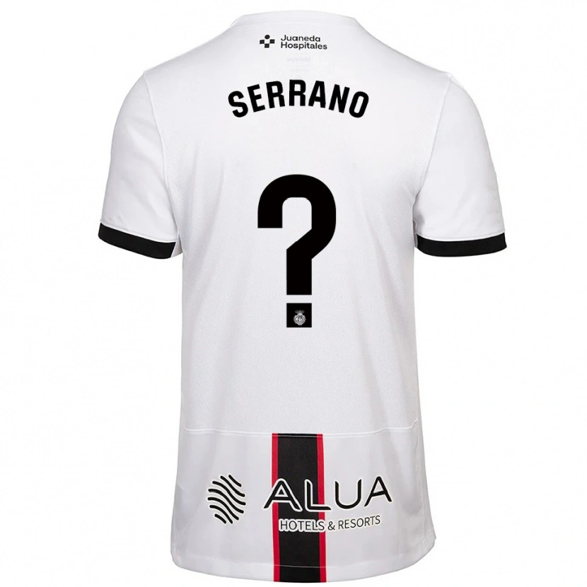 DanxenキッズGonzalo Serrano#0白黒アウェイシャツ2025/26ジャージーユニフォーム