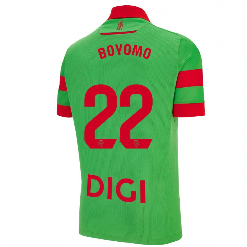 Danxenキッズエンツォ・ボヨモ#22緑赤アウェイシャツ2025/26ジャージーユニフォーム