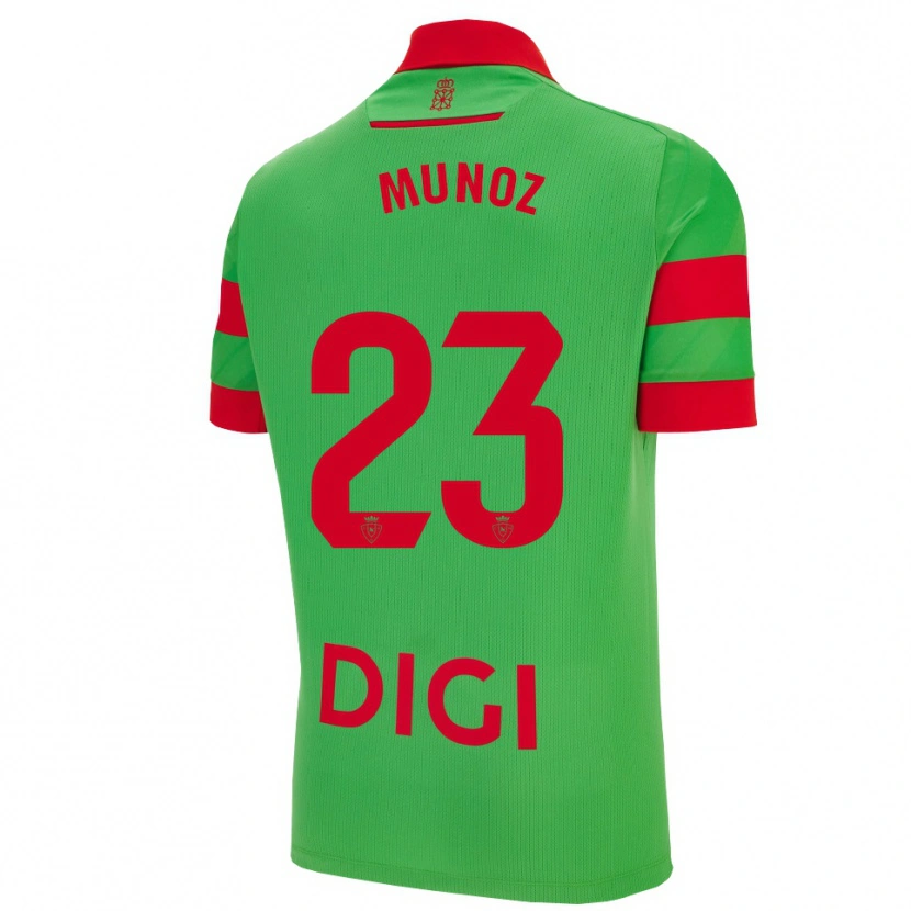 Danxenキッズビクター・ムノズ#23緑赤アウェイシャツ2025/26ジャージーユニフォーム