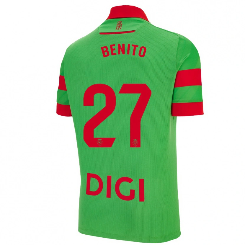 Danxenキッズイケル・ベニート#27緑赤アウェイシャツ2025/26ジャージーユニフォーム