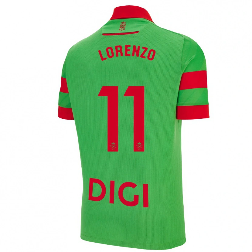 Danxenキッズノウェンド・エンリケ・ロレンソ・カブレ#11緑赤アウェイシャツ2025/26ジャージーユニフォーム
