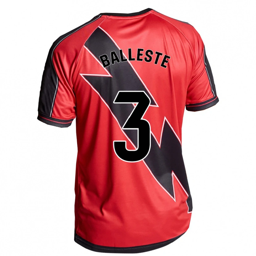 DanxenキッズLaia Ballesté#3赤黒アウェイシャツ2025/26ジャージーユニフォーム