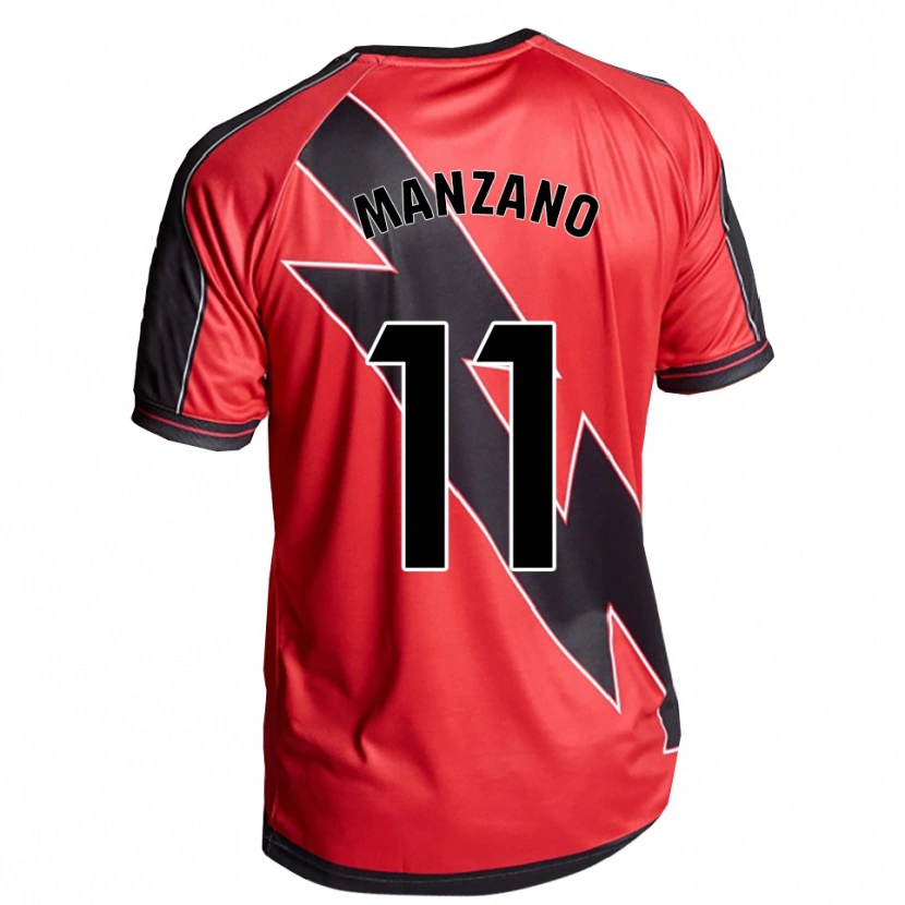 Danxenキッズセルジオ・マンツァーノ#11赤黒アウェイシャツ2025/26ジャージーユニフォーム
