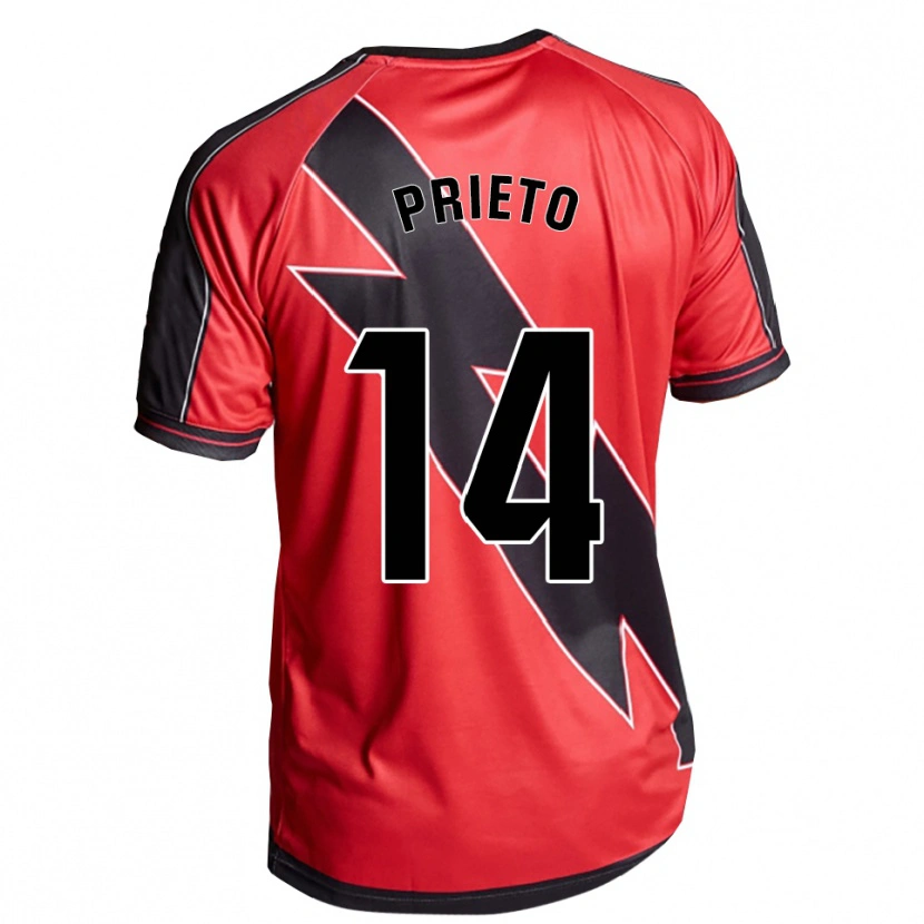 DanxenキッズPablo Prieto#14赤黒アウェイシャツ2025/26ジャージーユニフォーム
