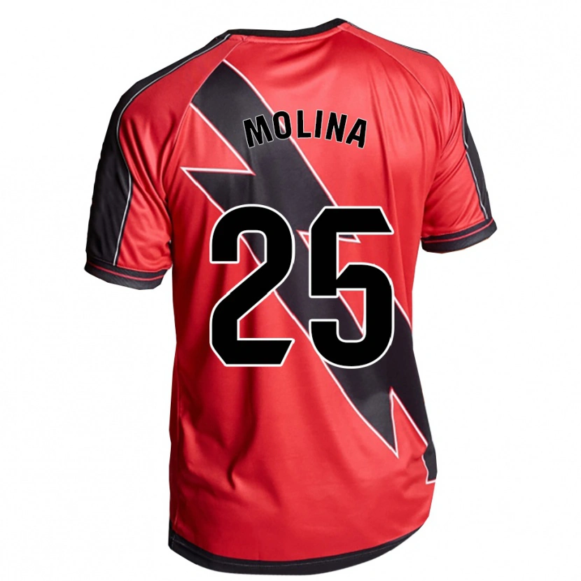 DanxenキッズAdrián Molina#25赤黒アウェイシャツ2025/26ジャージーユニフォーム