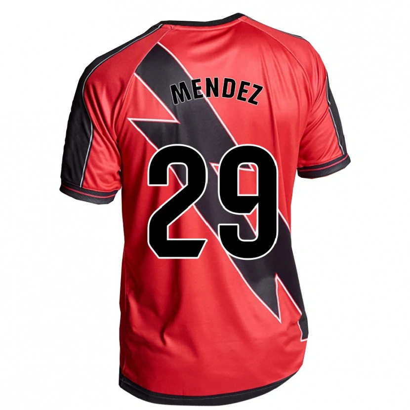 Danxenキッズディエゴ・メンデス#29赤黒アウェイシャツ2025/26ジャージーユニフォーム