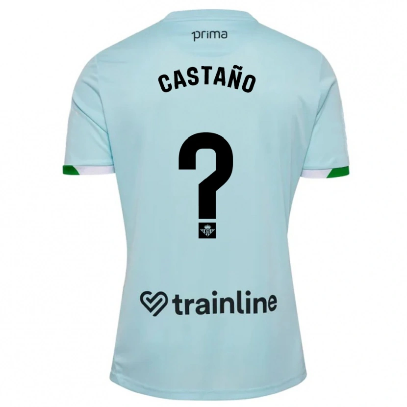 DanxenキッズJesús Castaño#0空色緑アウェイシャツ2025/26ジャージーユニフォーム