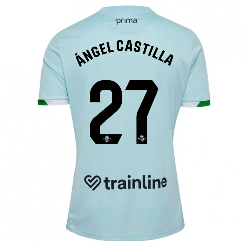 DanxenキッズMiguel Ángel Castilla#27空色緑アウェイシャツ2025/26ジャージーユニフォーム