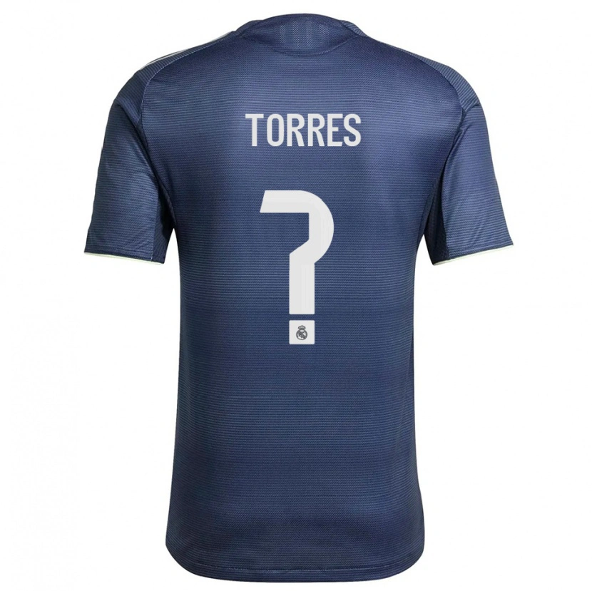 DanxenキッズRoi Torres#0紺銀アウェイシャツ2025/26ジャージーユニフォーム