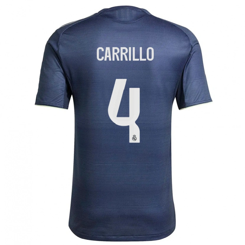 DanxenキッズAlvaro Carrillo#4紺銀アウェイシャツ2025/26ジャージーユニフォーム