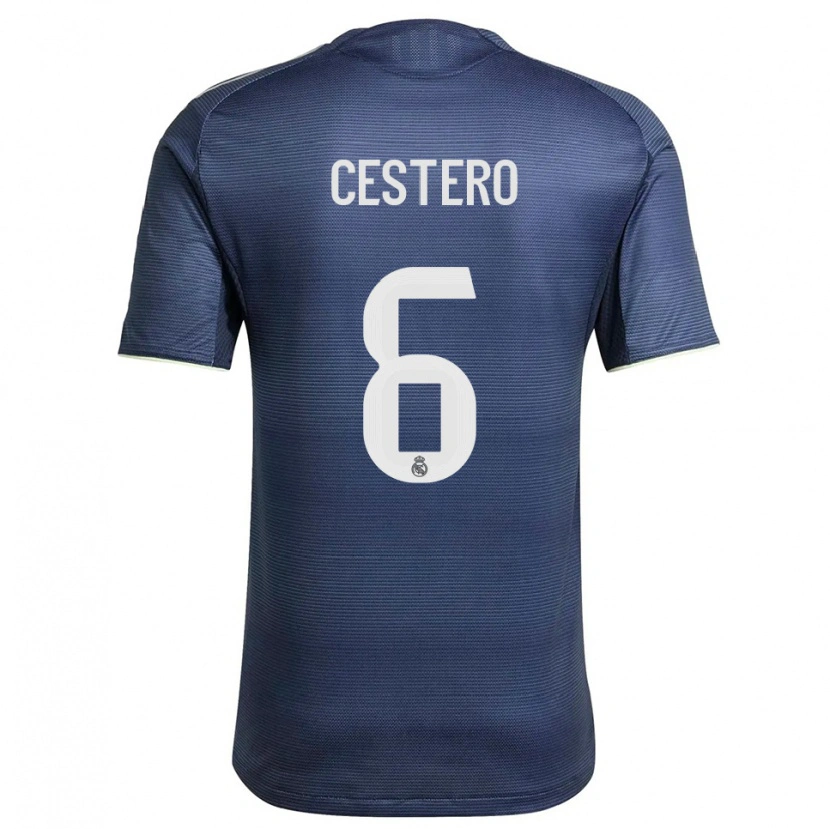 DanxenキッズJorge Cestero#6紺銀アウェイシャツ2025/26ジャージーユニフォーム