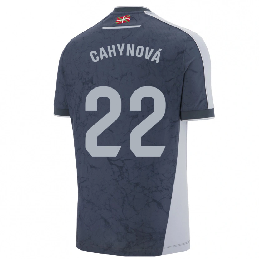DanxenキッズKlára Cahynová#22濃青白アウェイシャツ2025/26ジャージーユニフォーム