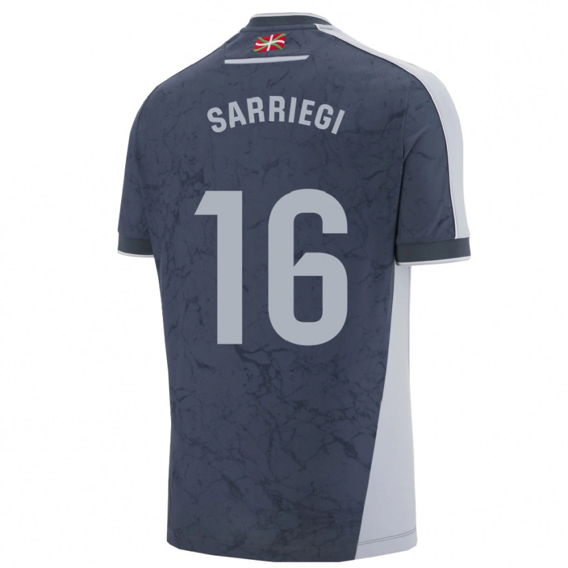 DanxenキッズNora Sarriegi#16濃青白アウェイシャツ2025/26ジャージーユニフォーム