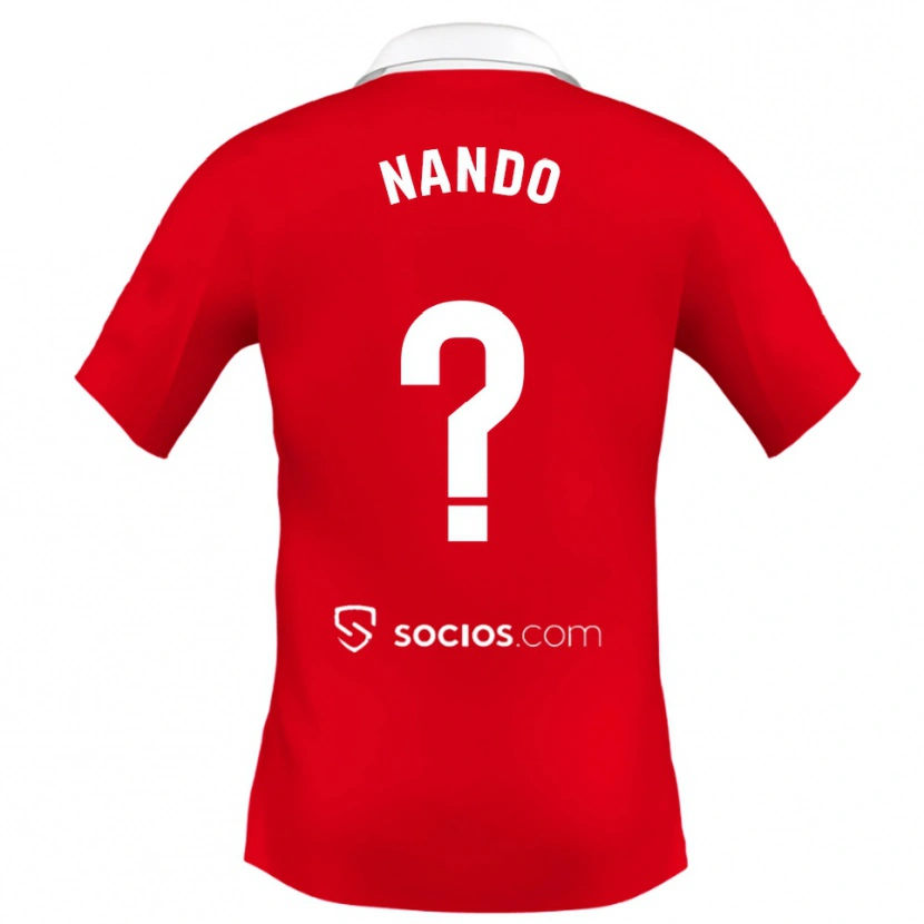 DanxenキッズNando Sánchez#0赤白灰アウェイシャツ2025/26ジャージーユニフォーム