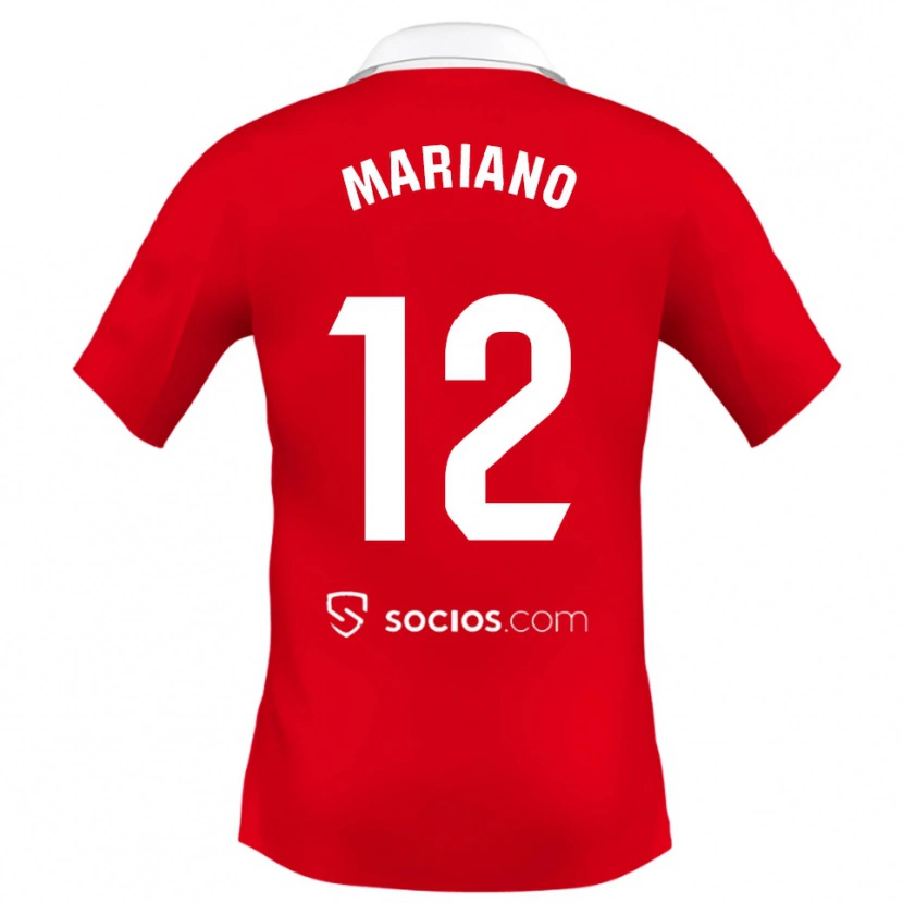 Danxenキッズマリアーノ・ディアス・メヒア#12赤白灰アウェイシャツ2025/26ジャージーユニフォーム