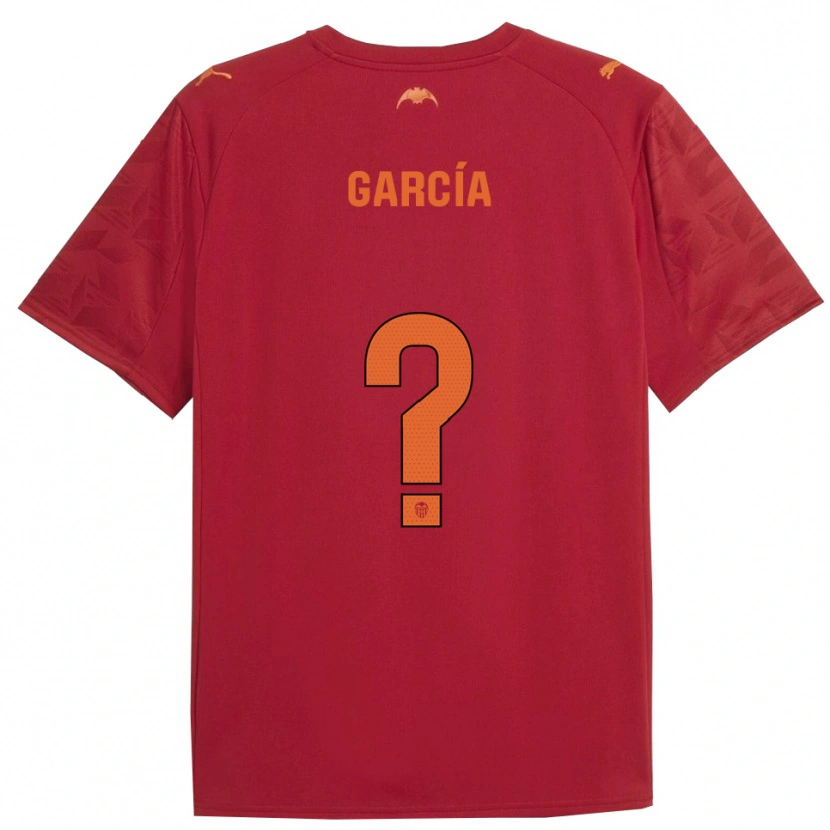 DanxenキッズVíctor García#0赤オレンジアウェイシャツ2025/26ジャージーユニフォーム