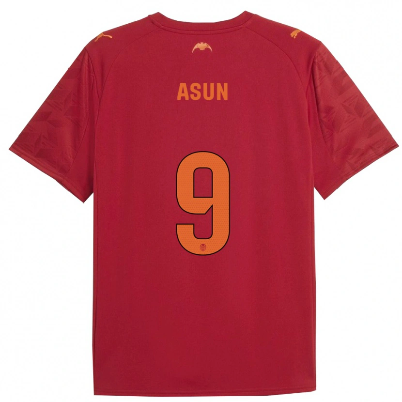 DanxenキッズAsun#9赤オレンジアウェイシャツ2025/26ジャージーユニフォーム