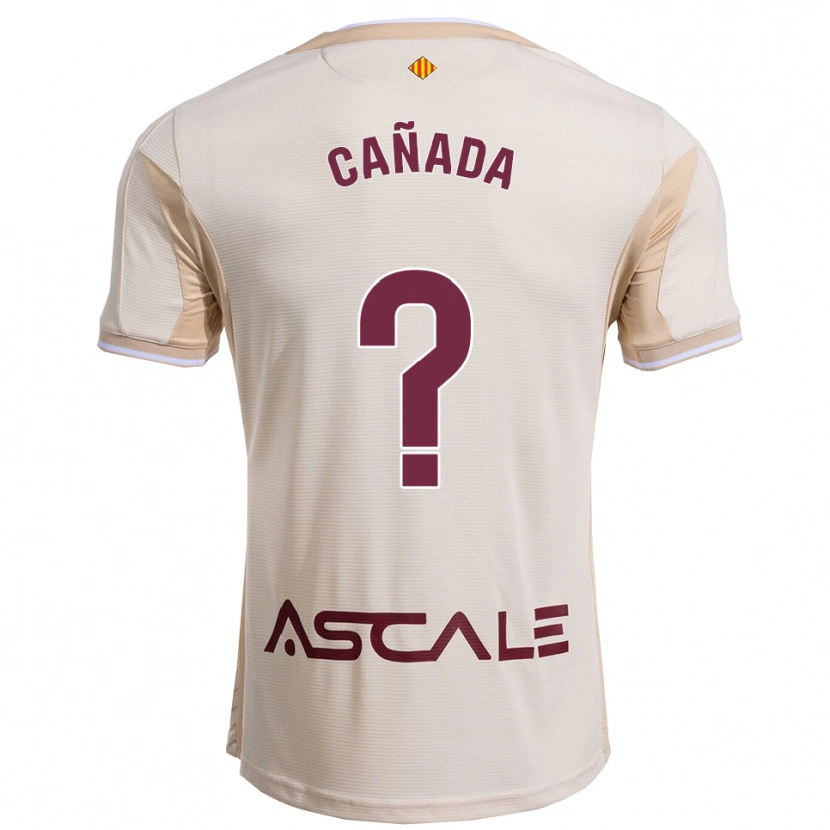 DanxenキッズRaúl Cañada#0オフホワイトバーガンディアウェイシャツ2025/26ジャージーユニフォーム