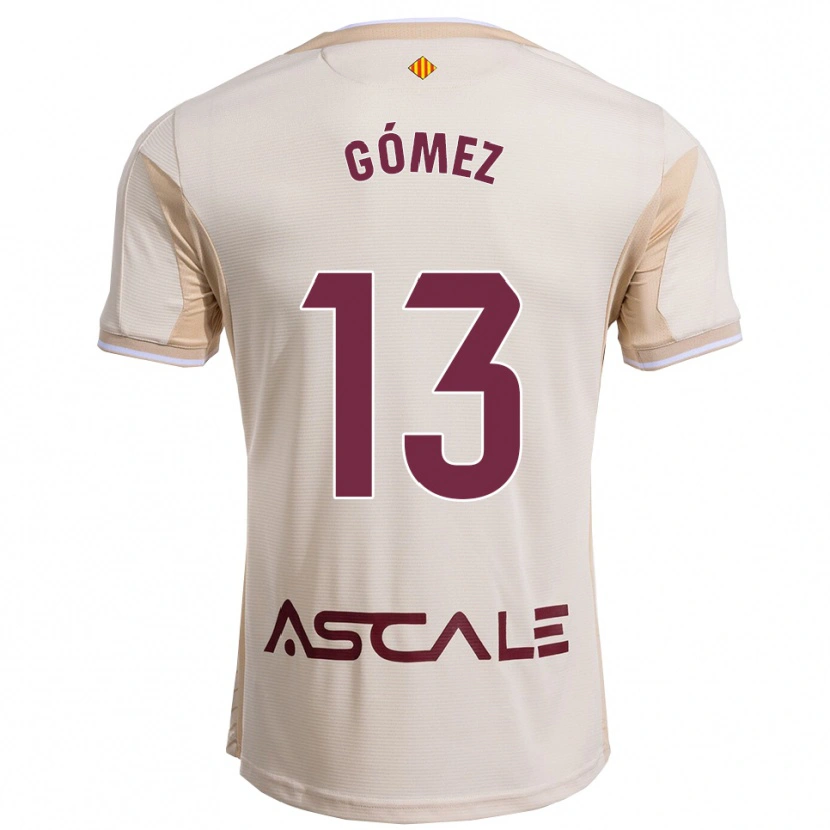 DanxenキッズRubén Gómez#13オフホワイトバーガンディアウェイシャツ2025/26ジャージーユニフォーム