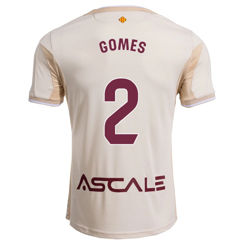 DanxenキッズVique Gomes#2オフホワイトバーガンディアウェイシャツ2025/26ジャージーユニフォーム