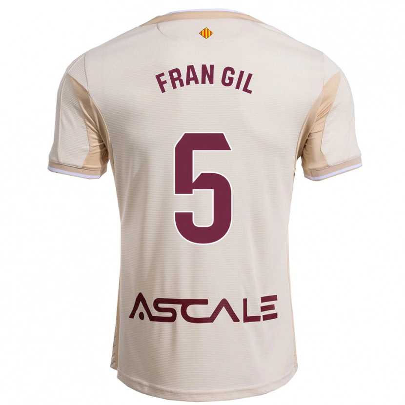 DanxenキッズFran Gil#5オフホワイトバーガンディアウェイシャツ2025/26ジャージーユニフォーム