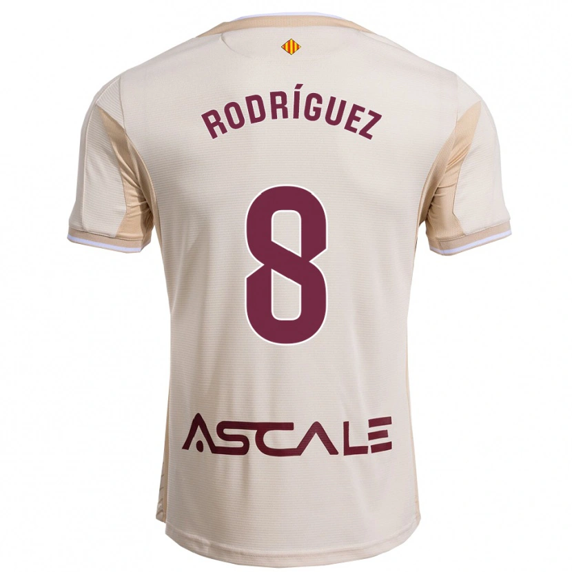 DanxenキッズUnai Rodríguez#8オフホワイトバーガンディアウェイシャツ2025/26ジャージーユニフォーム