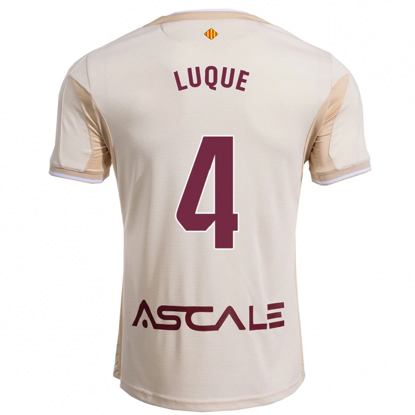 DanxenキッズPedro Luque#4オフホワイトバーガンディアウェイシャツ2025/26ジャージーユニフォーム