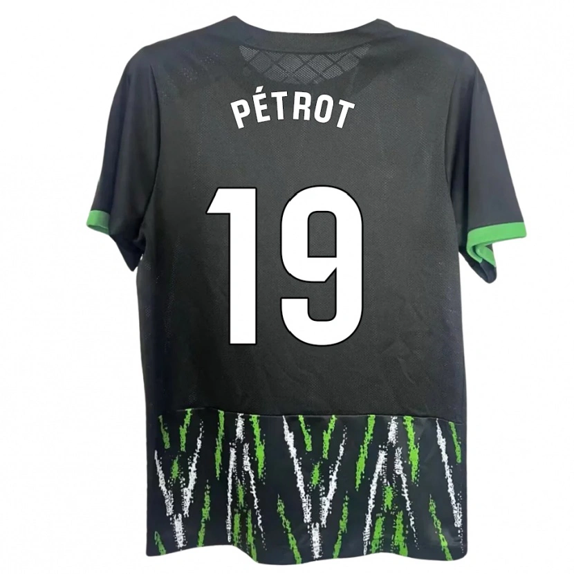 DanxenキッズLéo Pétrot#19黒緑アウェイシャツ2025/26ジャージーユニフォーム