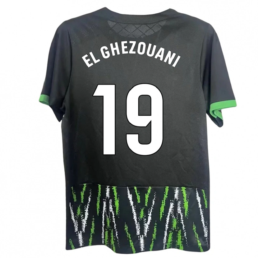 DanxenキッズMourad El Ghezouani#19黒緑アウェイシャツ2025/26ジャージーユニフォーム