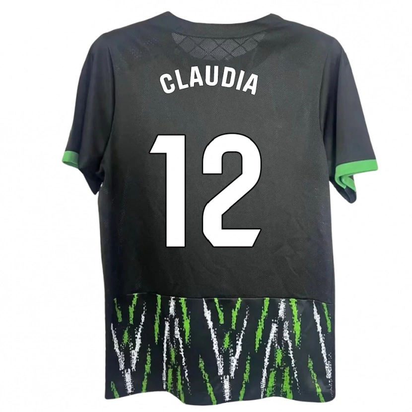 DanxenキッズClaudia Rabasco Campello#12黒緑アウェイシャツ2025/26ジャージーユニフォーム
