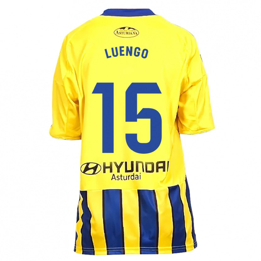 DanxenキッズOier Luengo#15黄青アウェイシャツ2025/26ジャージーユニフォーム