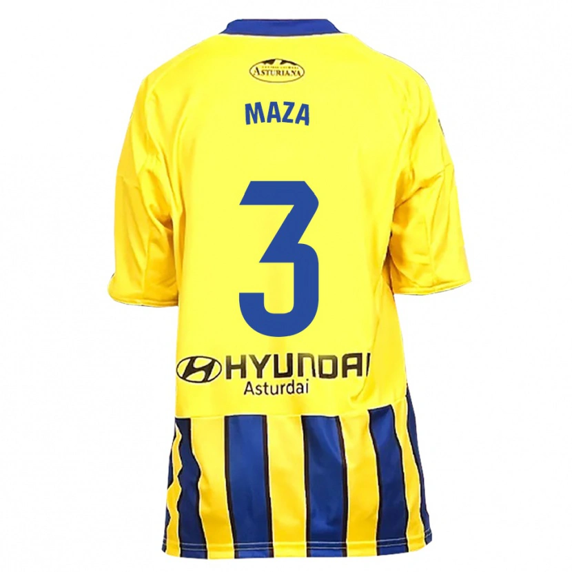 DanxenキッズÓscar Maza#3黄青アウェイシャツ2025/26ジャージーユニフォーム
