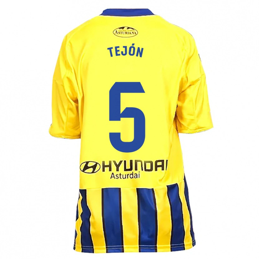 DanxenキッズDiego Tejón#5黄青アウェイシャツ2025/26ジャージーユニフォーム